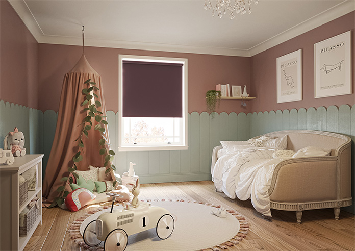 Trinity (Blackout), Plum - Roller Blind - Image 7